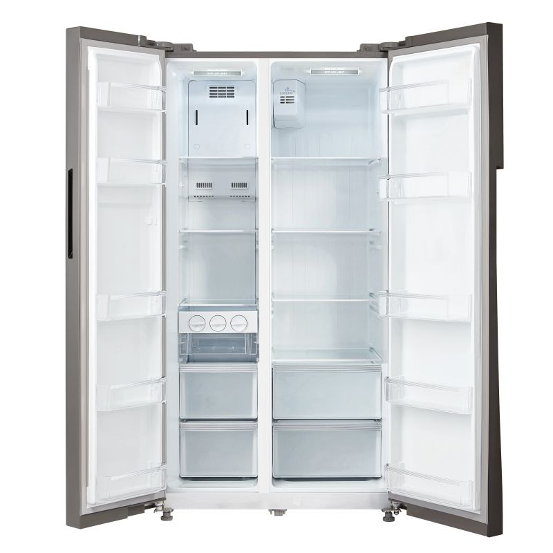 ثلاجة دولابي ميديا 2 باب سعة التبريد 11.8 قدم سعة المجمد 6.2 قدم انفرتر ( سلفر )