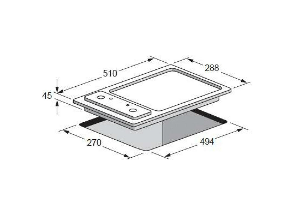 سطح بلت ان كهرباء كلفنيتور 2 عين 30 سم استيل 3500 واط كهرباء