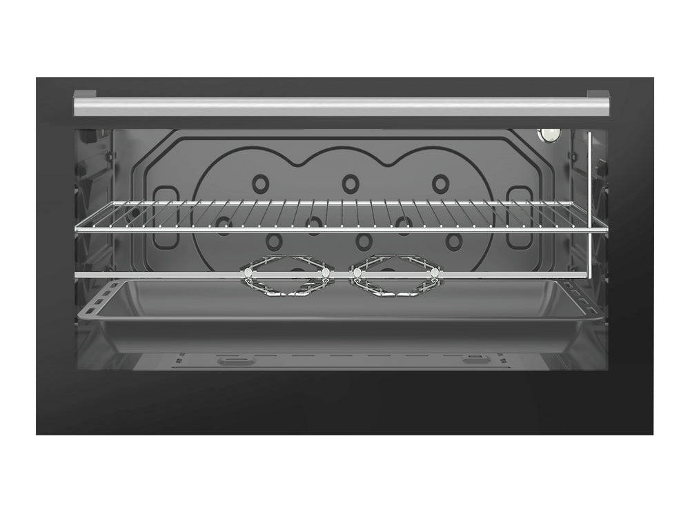 فرن غاز اوسكار 5 عيون 60×90 استيل جوانب سلفر امان كامل (تركي)