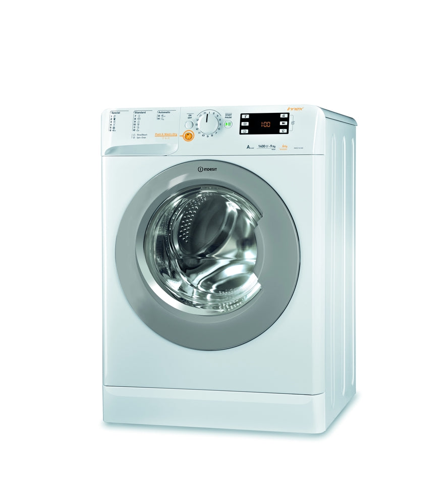 غسالة اوتوماتيك فتحة امامية اندست 9ك غسيل 6ك تنشيف ابيض