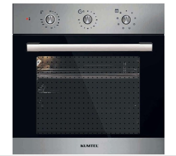 فرن بلت ان كهرباء كومتيل 60سم 8 وظائف استيل (تركي)