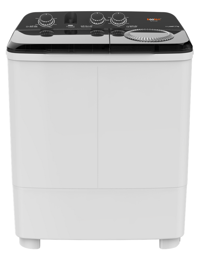 غساله حوضين كولين 7 ك غسيل 5 ك عصر ابيض