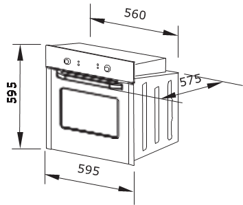 فرن بلت ان كهرباء ميديا 60 سم 72 لتر 13 وظيفة شاشة لمس استيل