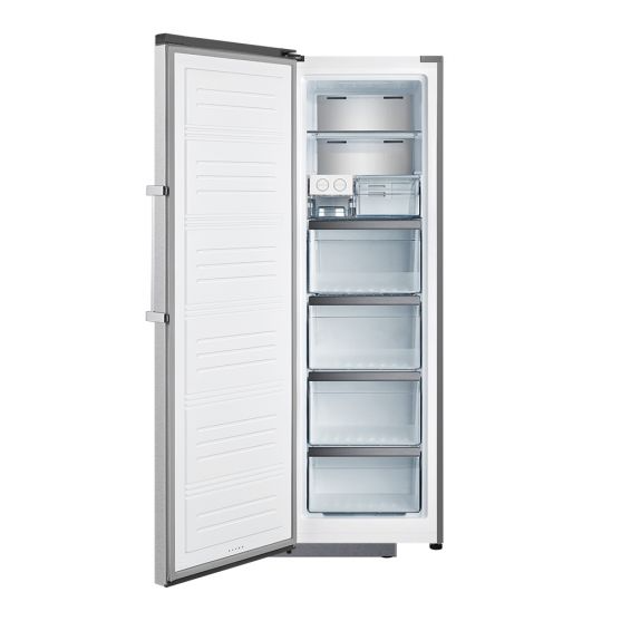 فريزر قائم هايسنس 9.2 قدم استيل