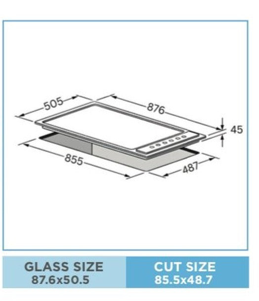 سطح بلت ان كهرباء كلفنيتور 90 سم 5 عيون سيراميك