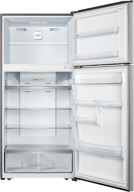 ثلاجة هايسنس سعة الثلاجة 13.7 قدم المجمد 4.1 قدم استيل