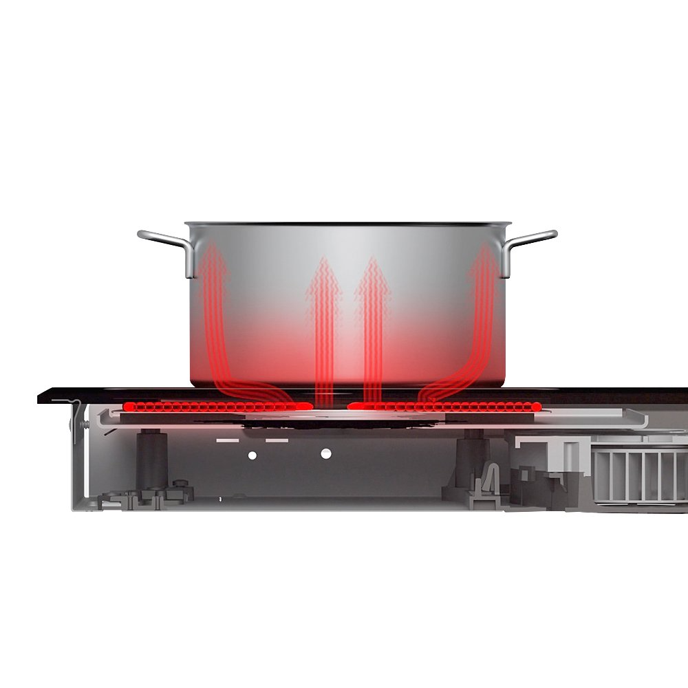 سطح بلت ان كهرباء اريستون سيراميك 4عيون 60سم اسود (ايطالي)