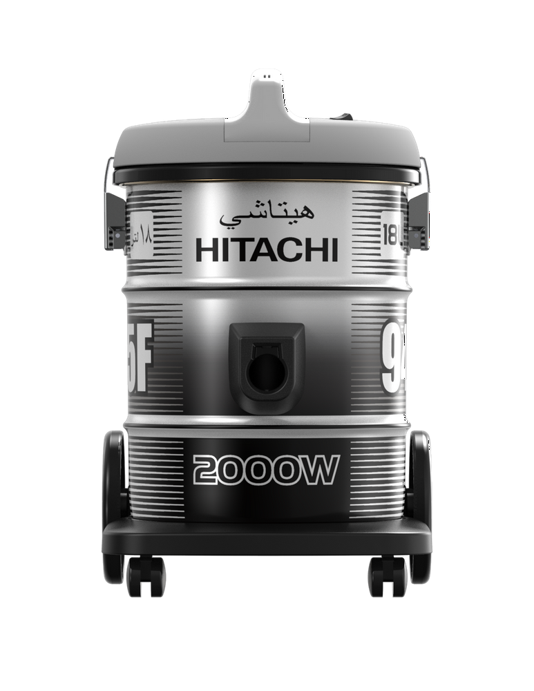 مكنسة برميل هيتاشي 18 لتر 2000واط (فضي)
