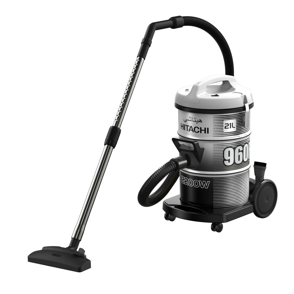 مكنسة برميل هيتاشي 21 لتر 2200 واط رمادي ( تايلندي )