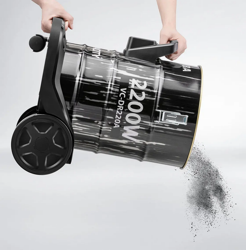 مكنسة برميل توشيبا 22 لتر 2200 واط اسود / رمادي