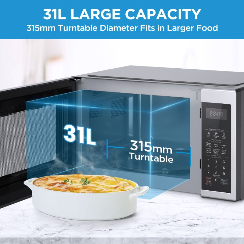 ميكرويف ميديا 31 لتر 1000 واط سلفر