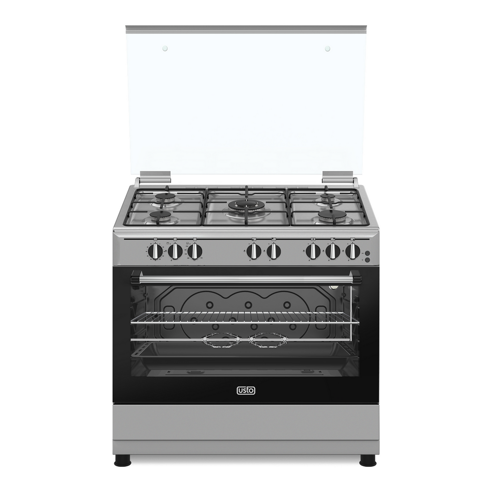 فرن غاز استو 60×90 امان كامل سطح استيل مع مروحة تبريد (تركي)