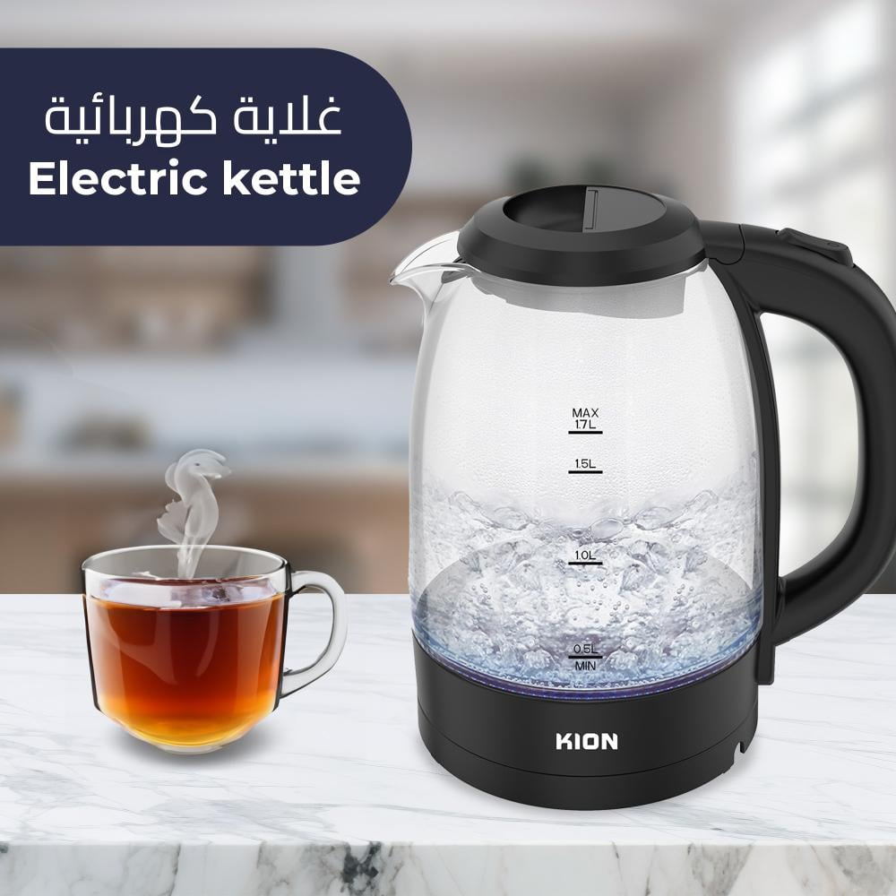 غلاية مياه كيون 1.7 لتر 2200 واط زجاج