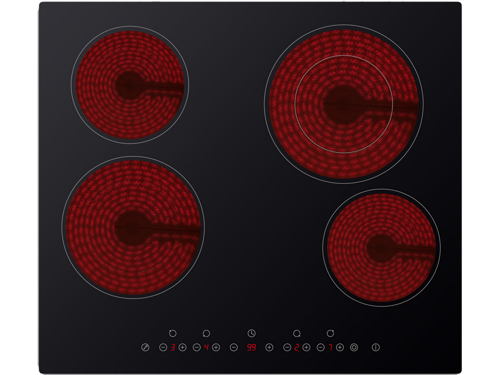 سطح بلت ان كهرباء ميديا 4عين 60سم سيراميك اسود