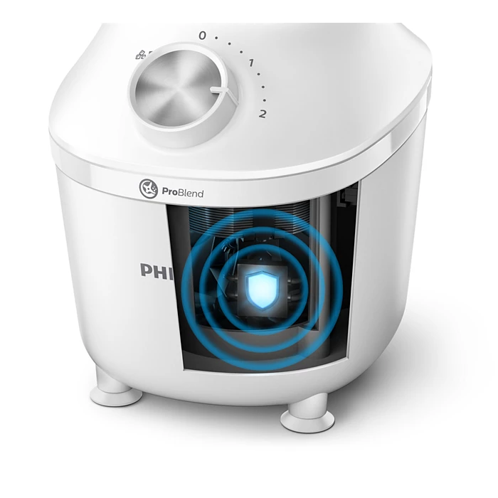 خلاط فيليبس 1.25 لتر 600 واط مع مفرمة تقنية Pro Blend - ابيض