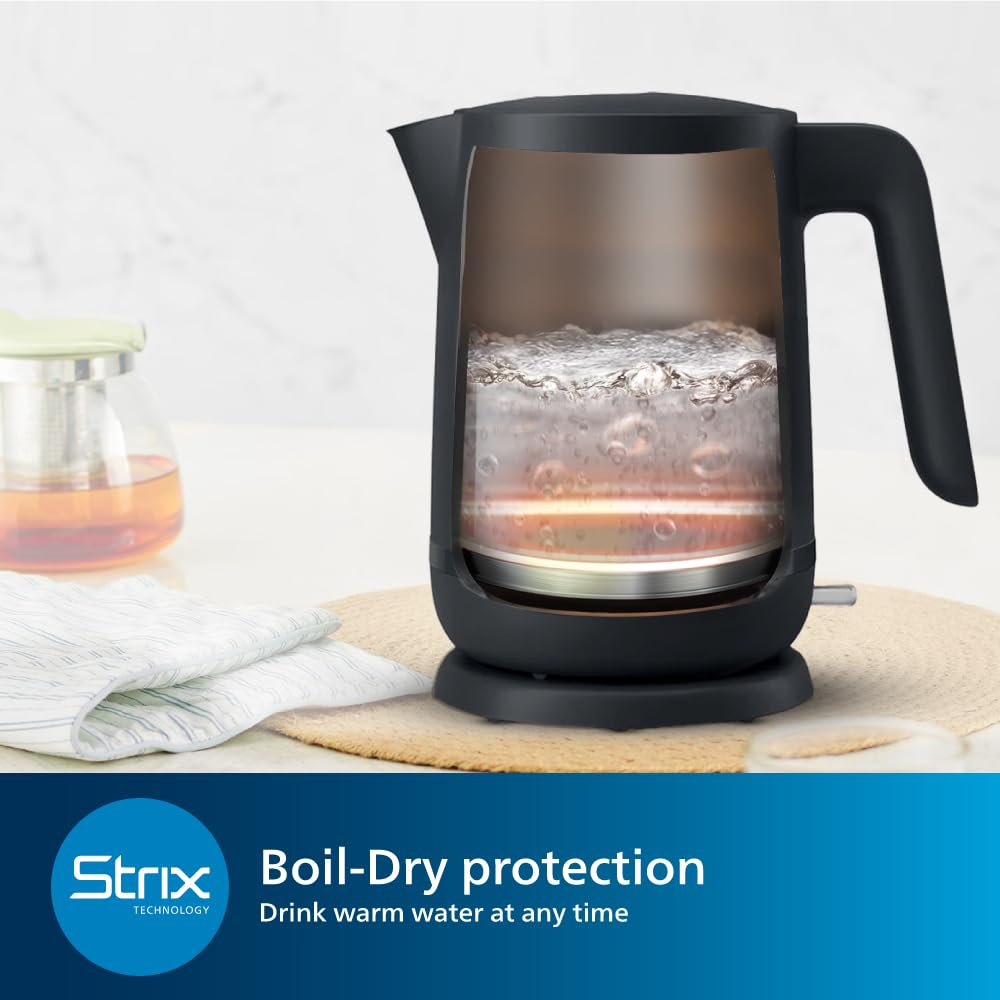 غلاية مياه فيليبس 1.7 لتر 2200 واط اسود