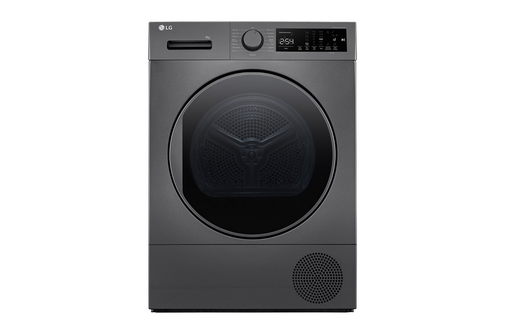 نشافة ملابس ال جي 8 كيلو تجفيف بالتكثيف فضي (تركي)