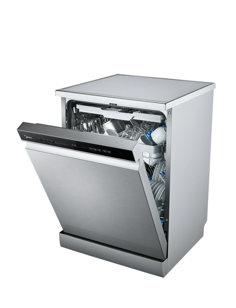 غسالة صحون مايديا 15 مكان تخزين 9 برامج واي فاي استيل