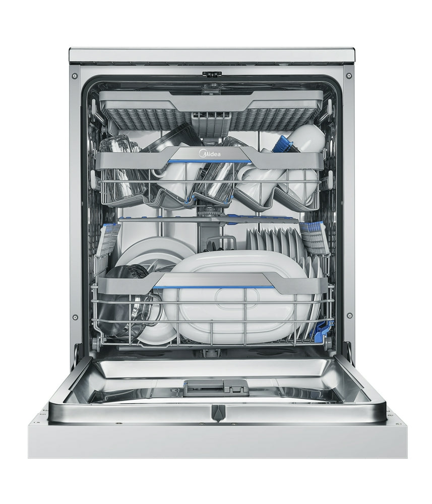 غسالة صحون مايديا 15 مكان تخزين 9 برامج واي فاي استيل