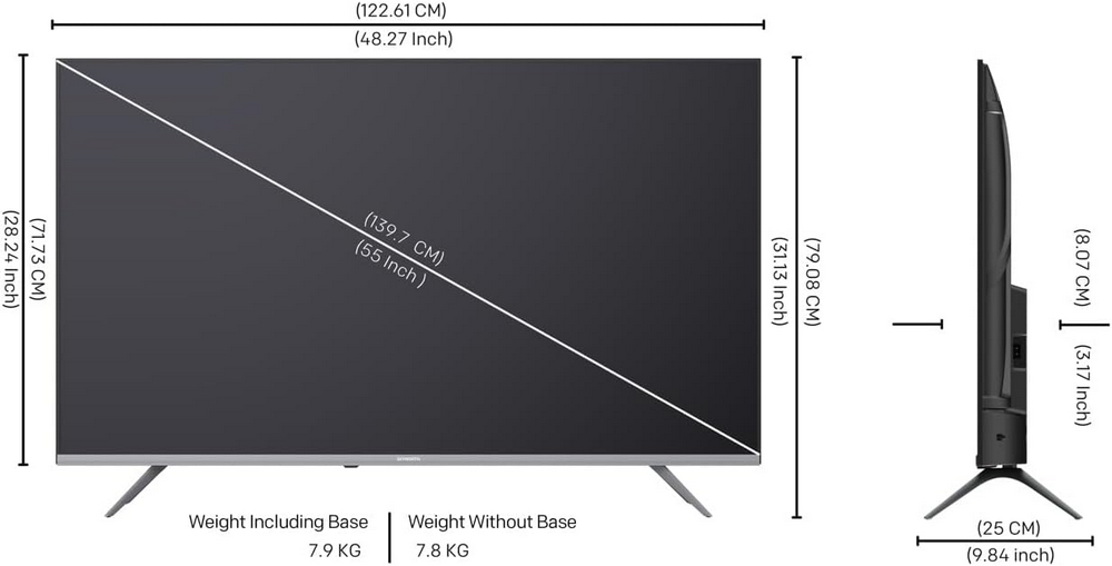 شاشة سمارت سكاي وورث 55 بوصة 4K - GOOGLE TV