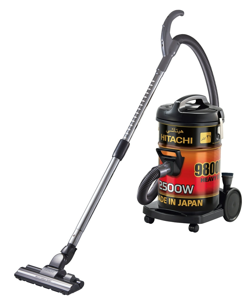 مكنسة برميل هيتاشي 21 لتر 2500 واط اسود في احمر (ياباني)