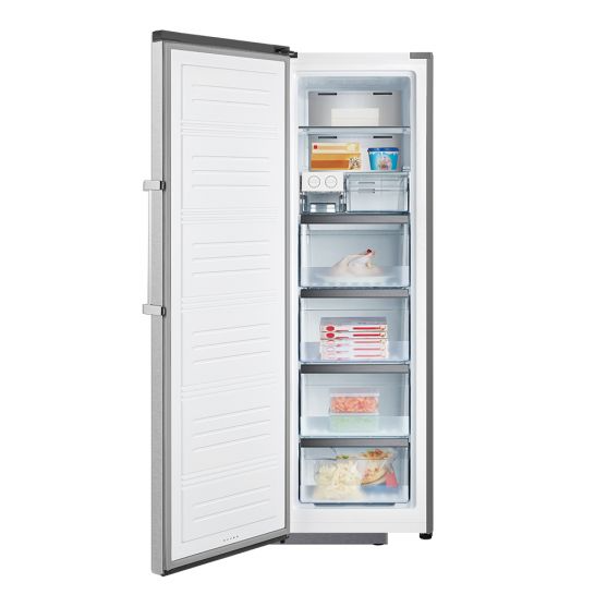 فريزر قائم هايسنس 9.2 قدم استيل