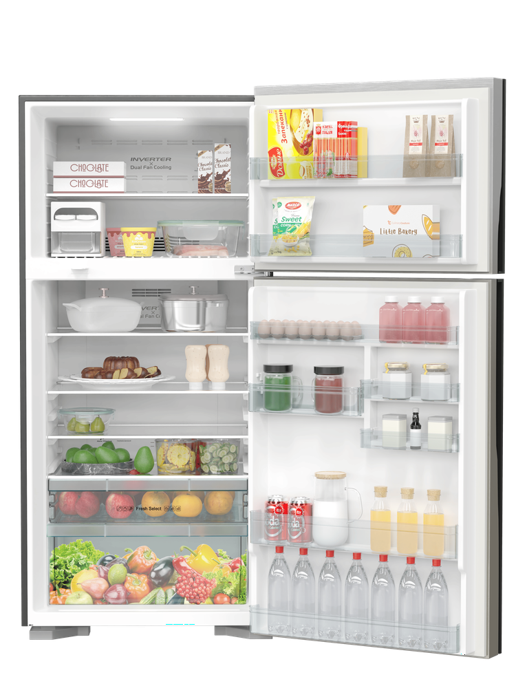 ثلاجة هيتاشي سعة الثلاجة 14.3 قدم سعة المجمد 5.1 قدم سلفر تايلندي