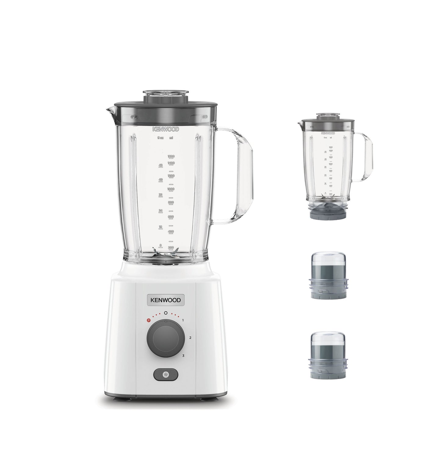 خلاط كينوود 2 لتر 650 واط 3 سرعات ابيض