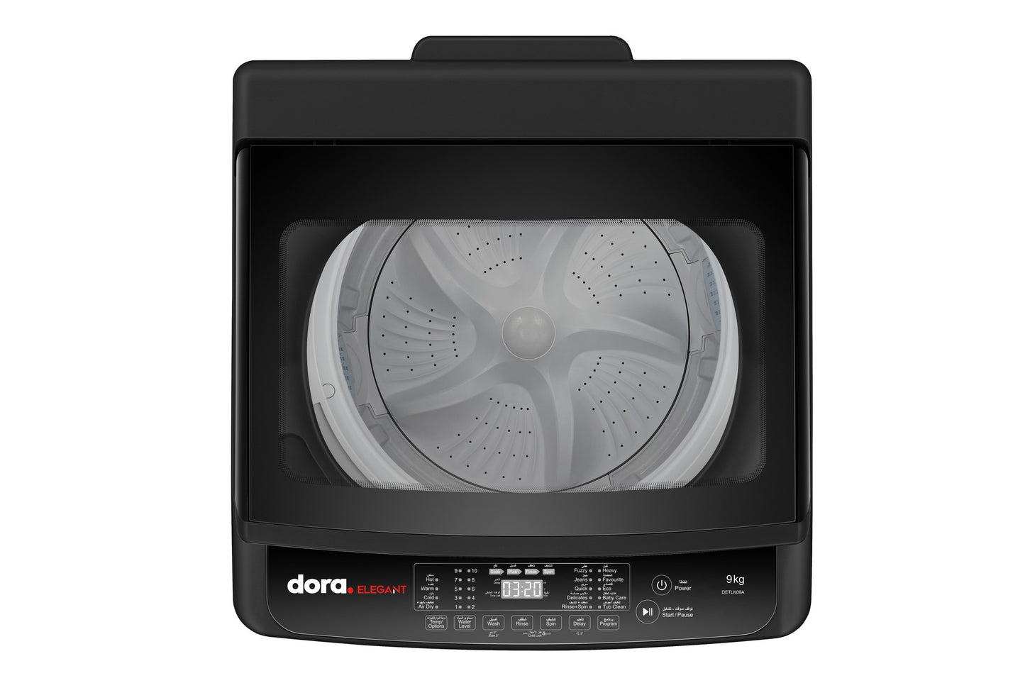 غسالة اوتوماتيك فتحة علوية دورا اليجانت 9 ك 10 برنامج سلفر (ELEGANT)