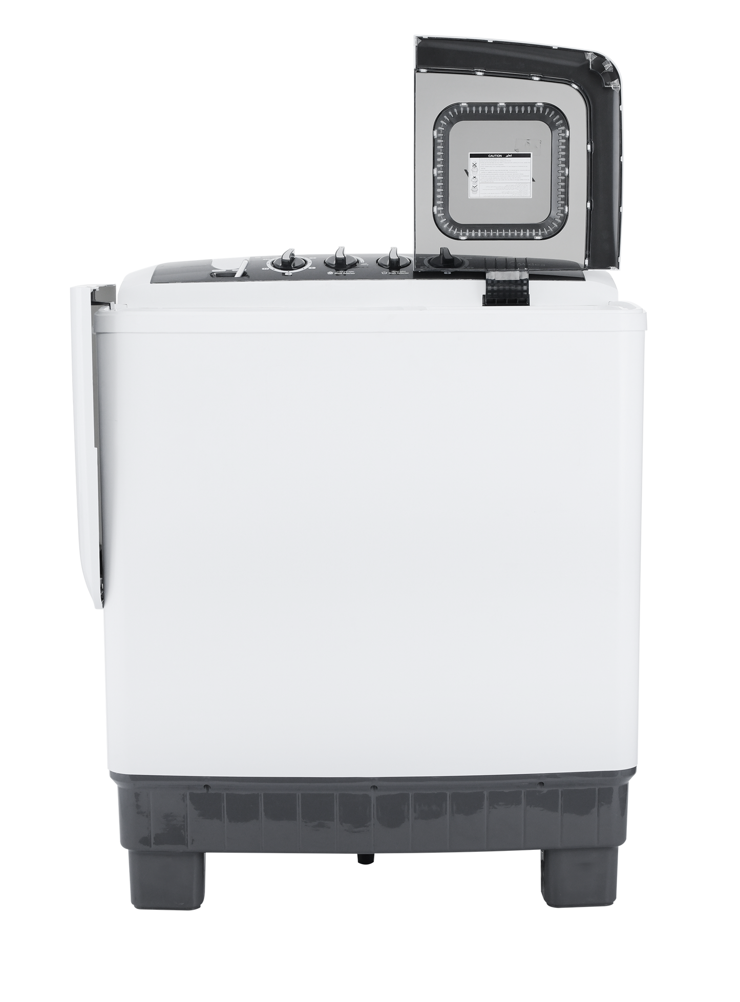 غسالة حوضين ميديا 10 كيلو غسيل ابيض (غطاء اسود)