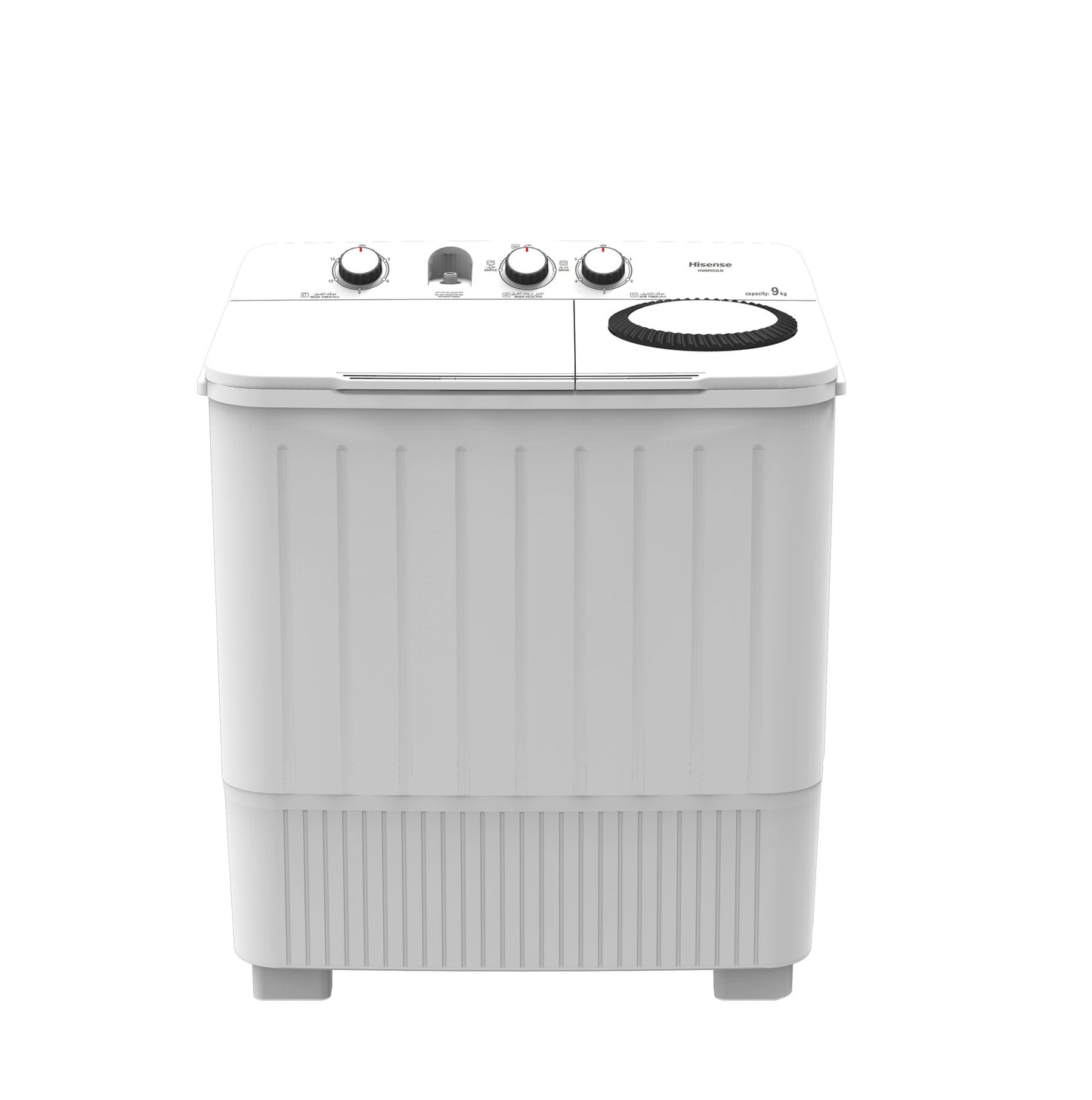 غسالة حوضين هايسنس 9ك ابيض