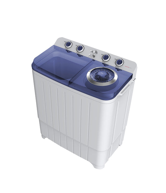 غساله حوضين فالكون 10 كيلو أبيض غطاء ازرق