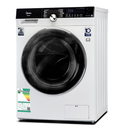 غسالة اوتوماتيك فتحة امامية ميديا 8 كيلو 14برنامج  تنشيف 80%ابيض