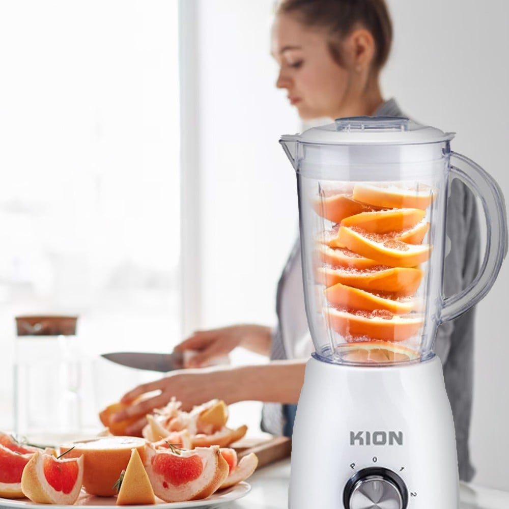 خلاط كيون + مطحنة سرعتان تحكم 1.2 لتر 350 واط