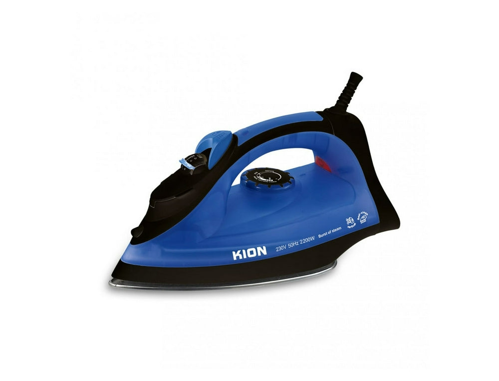 كاويه بخار كيون 380 مل 2.200 واط قاعدة سيراميك ازرق