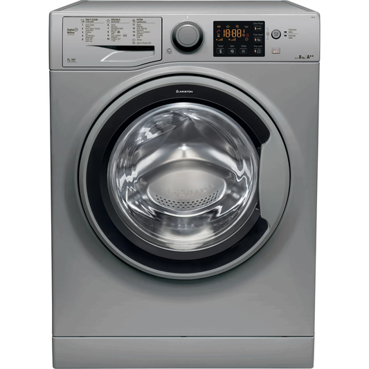 غسالة اوتوماتيك فتحة امامية اريستون 8ك 1200لفة/د سلفر