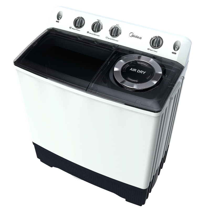 غسالة حوضين ميديا 14 ك غسيل ابيض (غطاء اسود)