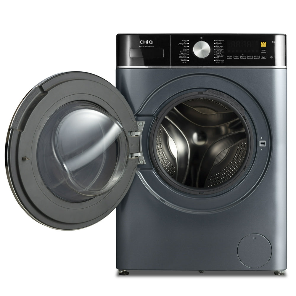 غسالة اوتوماتيك فتحة امامية تشيك 10ك انفرتر سلفر غامق