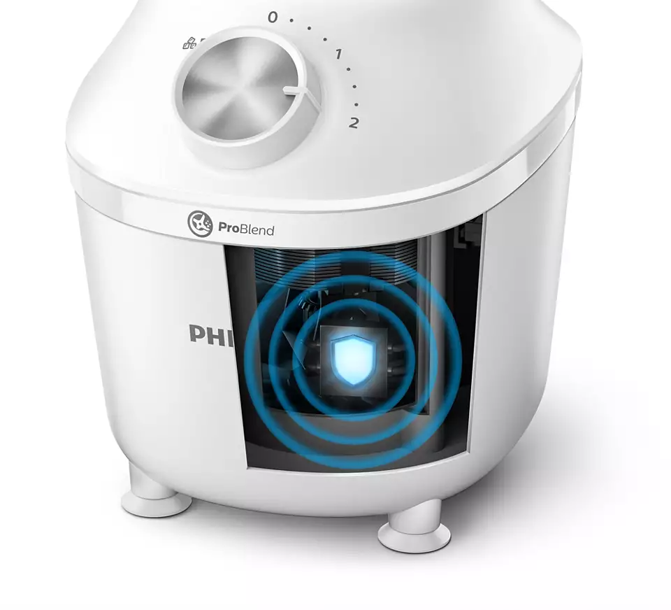 خلاط فيليبس 1.25 لتر 600 واط مع مطحنة تقنية Pro Blend - ابيض