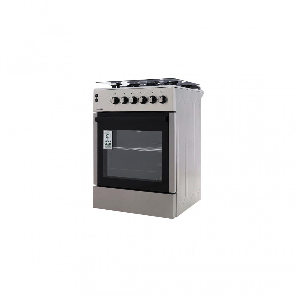 فرن غاز كوميتال 4عيون 57*57 سطح استيل جوانب فضى اشعال ذاتي (تركى)