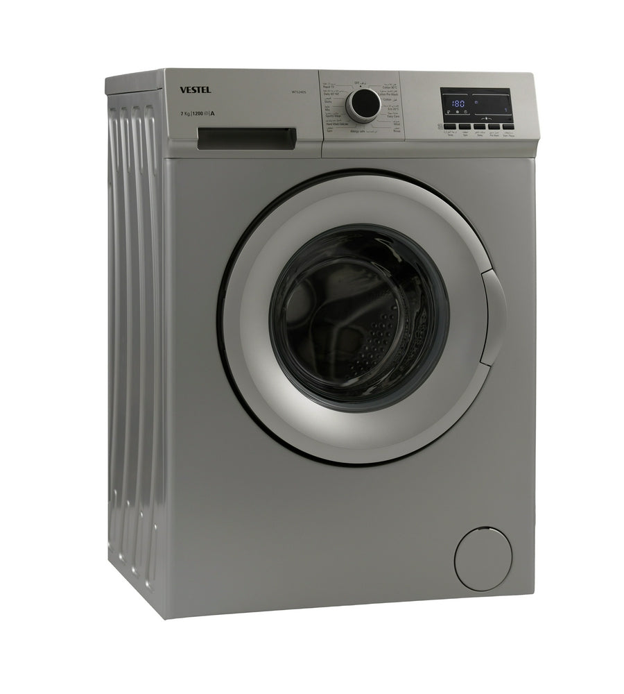 غسالة اوتوماتيك فتحة امامية فيستل 7 ك 1200 دورة / دقيقة سلفر غامق (تركي)