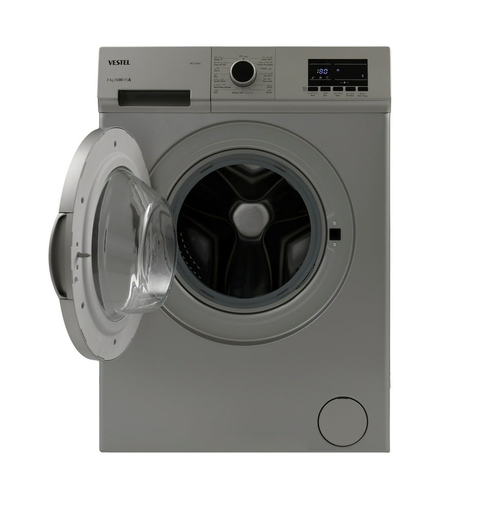 غسالة اوتوماتيك فتحة امامية فيستل 7 ك 1200 دورة / دقيقة سلفر غامق (تركي)
