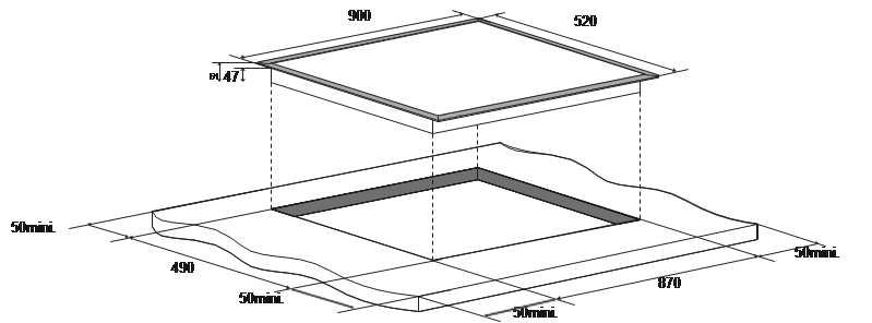 سطح بلت ان كهرباء ميديا 5 عين 90سم سيراميك اسود