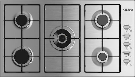 سطح بلت ان غاز فاليريو 5 عيون 90 سم استيل ايطالي