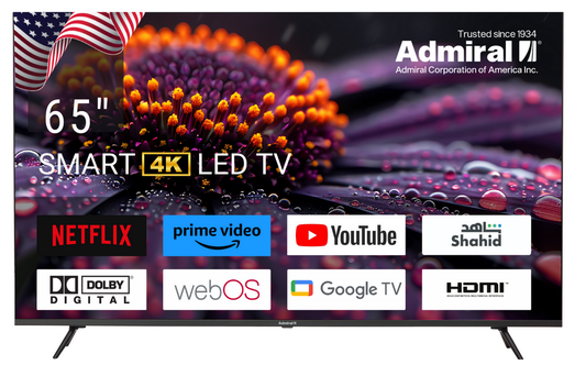 شاشة سمارت ادميرال 65 بوصة 4K- WebOs
