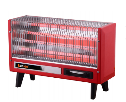 دفاية كهربائية كولين مستطيلة 4 شمعة 2000 واط احمر