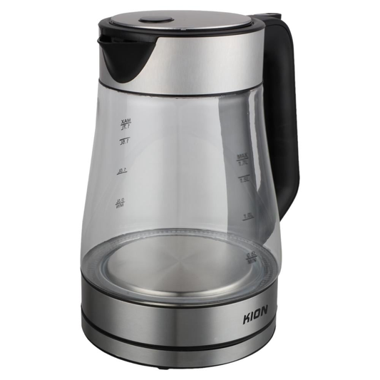 غلاية مياه كيون 1.7 لتر 2200 واط زجاج مع مؤشر LED