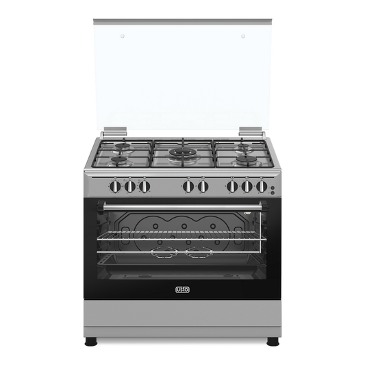 فرن غاز استو 60×90 امان كامل سطح استيل مع مروحة تبريد (تركي)