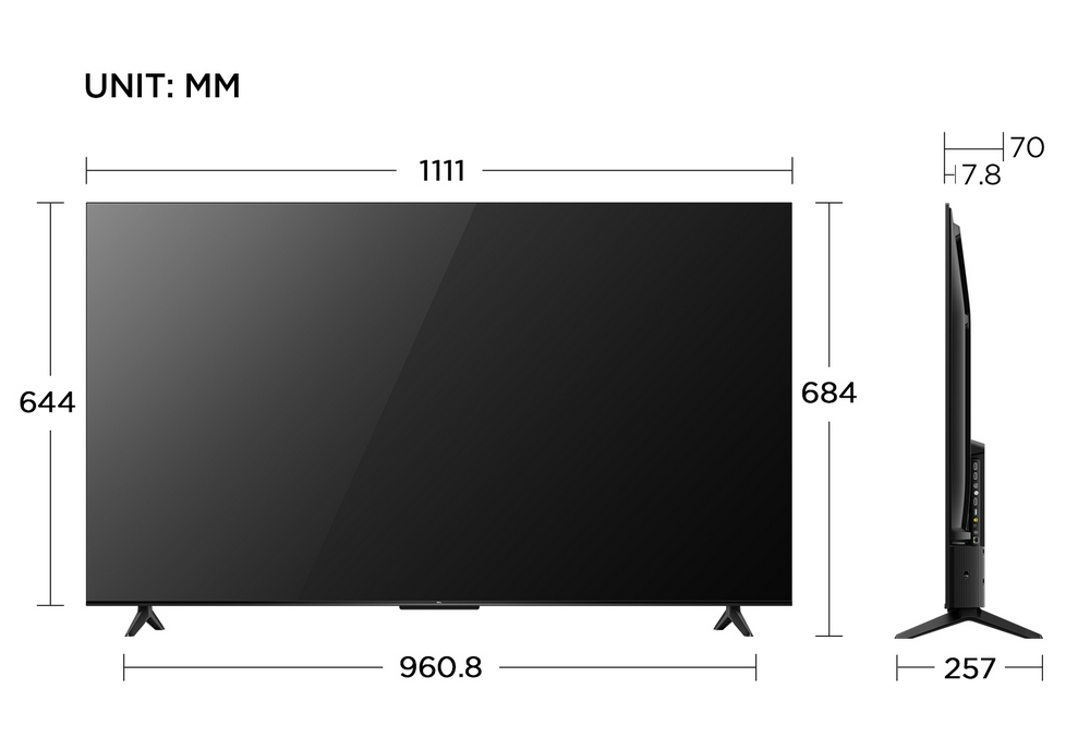 شاشة سمارت تي سي ال 50 بوصة 4K - GOOGLE TV-QLED