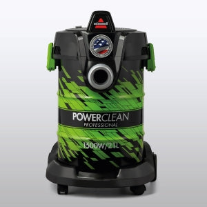 مكنسة برميل بيسيل 21 لتر 1500 واط جاف ورطب اسود في اخضر